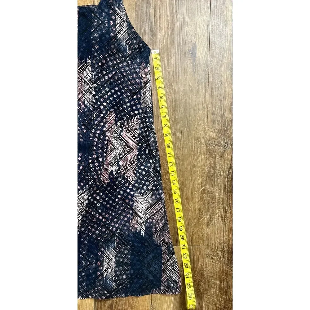 Kyodan Outdoor Leaf Print Mini Dress, Women's Size L‎ Navy Bra Built In Pockets